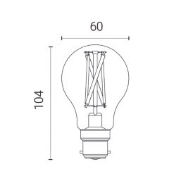 4lite WiZ B22 A60 LED Filament Light Bulb 8W 850lm