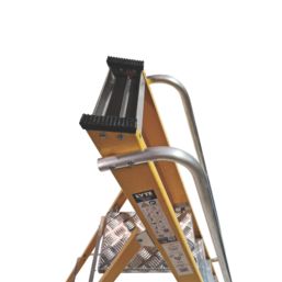 Lyte Fibreglass 2.16m 6 Step Platform Step Ladder With Handrail