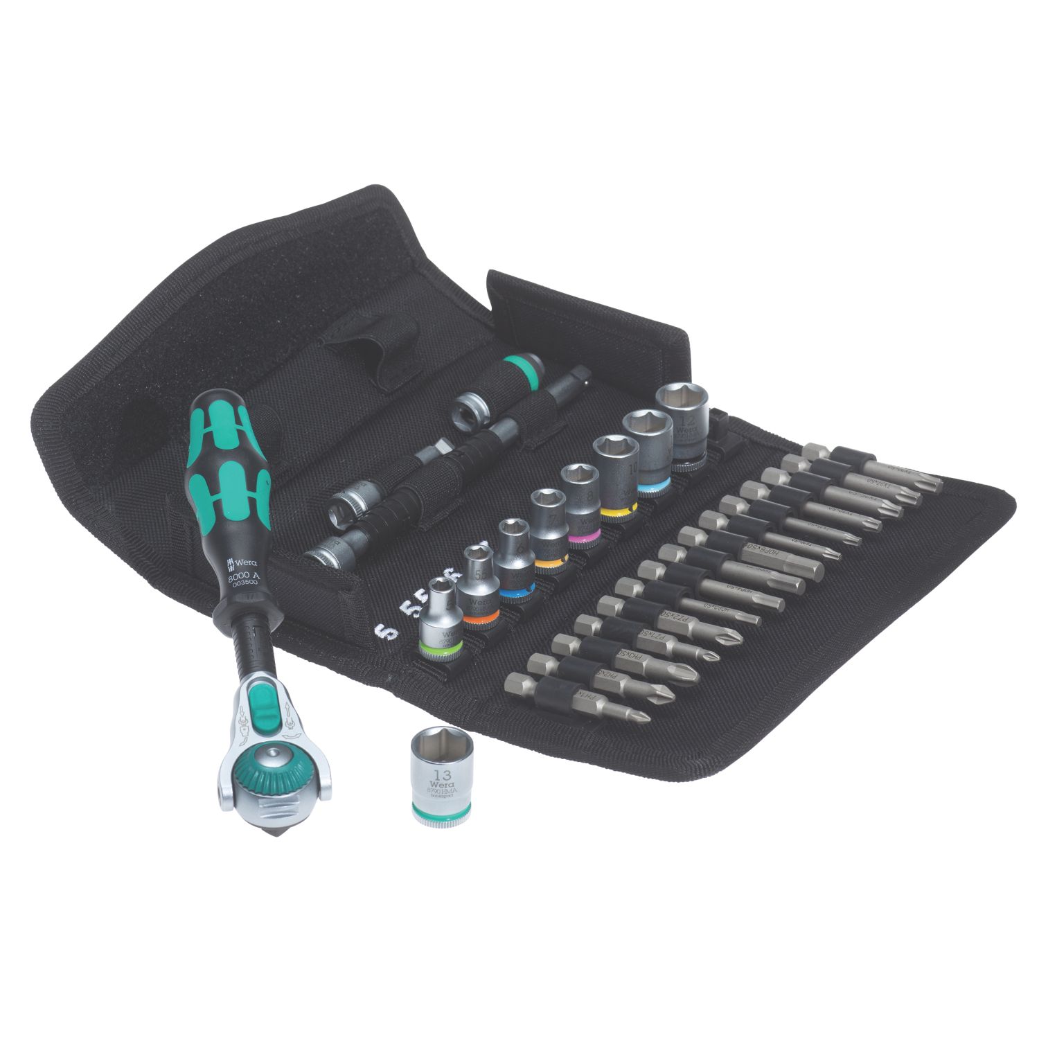 Wera Zyklop 1/4" Drive 5-in-1 Ratchet, Socket & Bit Set 28 Pieces (335FP)