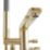 Highlife Bathrooms Rona Brushed Brass 862mm Floor Mounted Single Control Manual Shower Mixer Tap