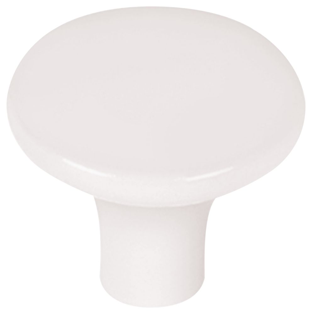 Essentials Decorative Round Knobs White 30mm 6 Pack Screwfix