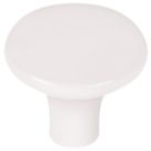 Decorative Round Cabinet Knobs White 30mm 6 Pack