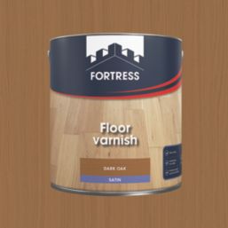 Fortress 2.5Ltr Dark Oak  Satin Water-Based Floor Varnish