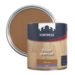 Fortress 2.5Ltr Dark Oak  Satin Water-Based Floor Varnish