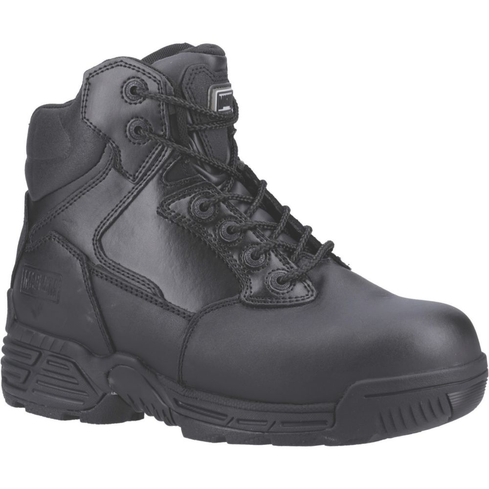 Magnum Stealth Force 6.0 Metal Free Safety Boots Black Size 15 - Screwfix