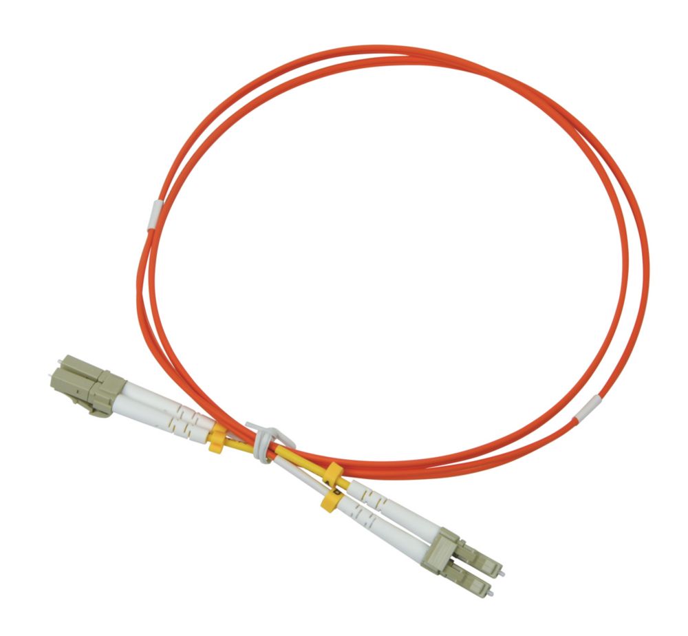 Labgear Duplex Multi Mode Orange LC- LC OM2 LSZH Fibre Optic Cable 1m ...