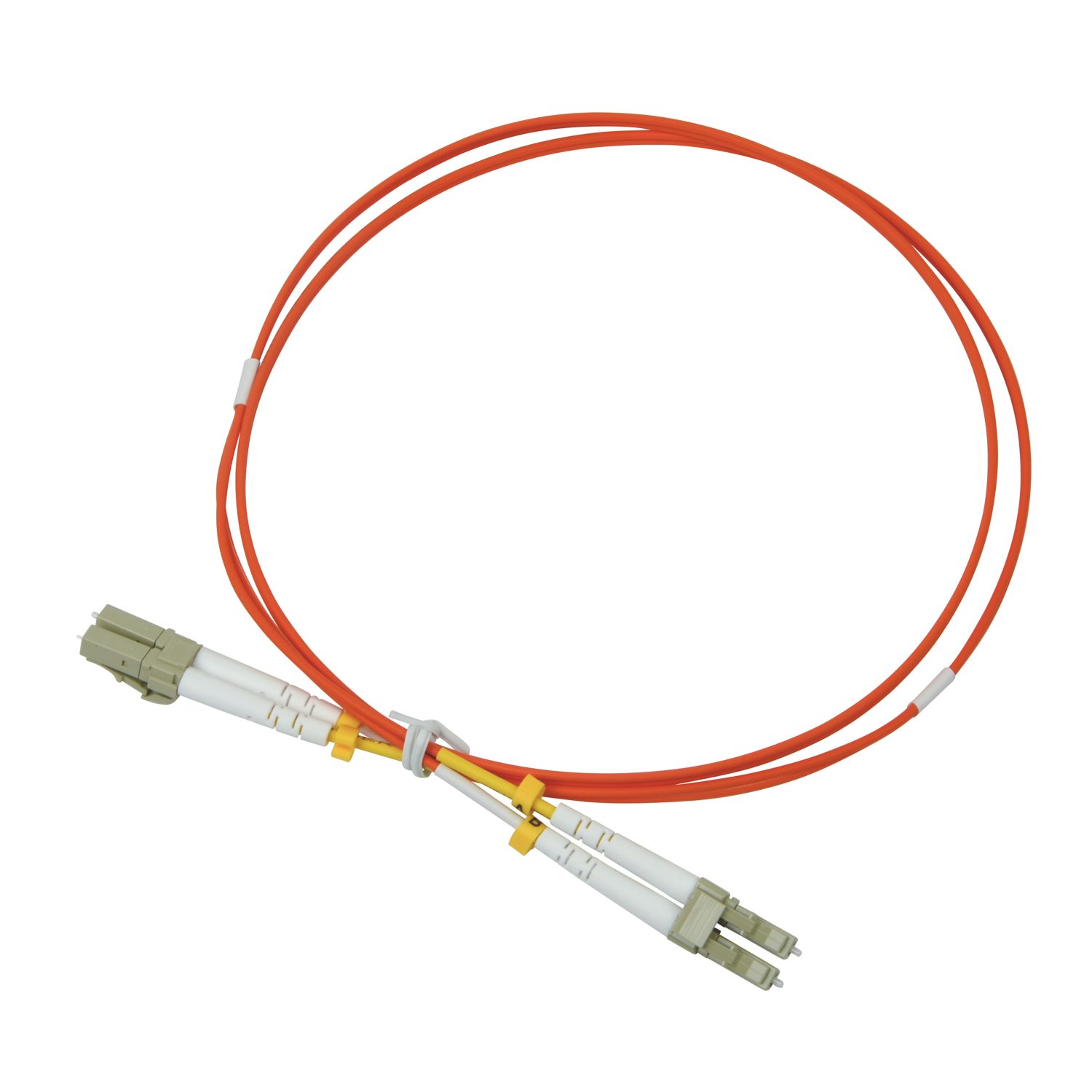 Labgear Duplex Multi Mode Orange LC- LC OM2 LSZH Fibre Optic Cable 1m (335KM)