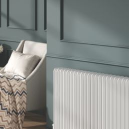 Reina 600mm x 1000mm 5646BTU White Horizontal 2 Column Radiator