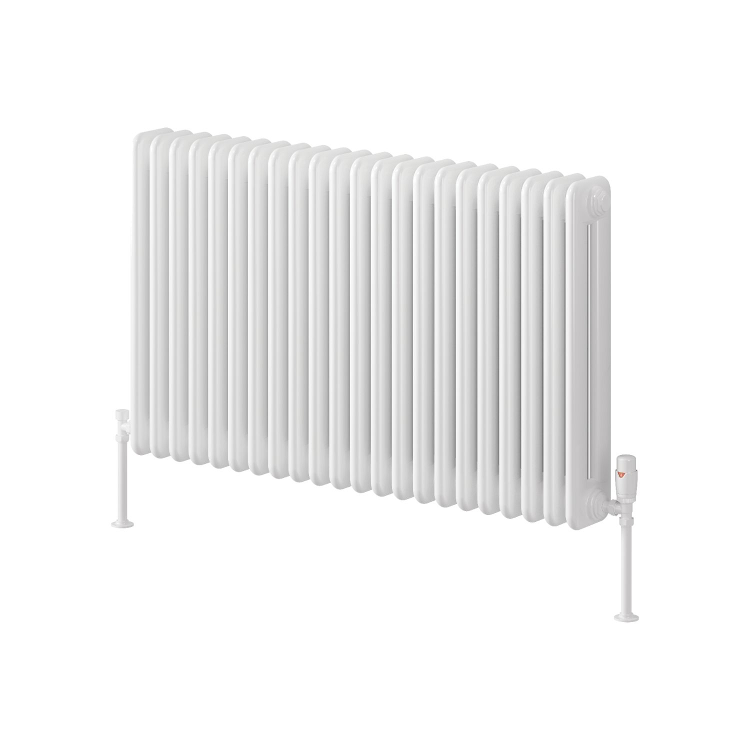 Reina 600mm x 1000mm 5646BTU White Horizontal 2 Column Radiator (335LH)
