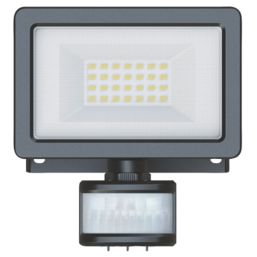 LAP Weyburn Outdoor LED Floodlight With PIR Sensor Black 20W 2000lm