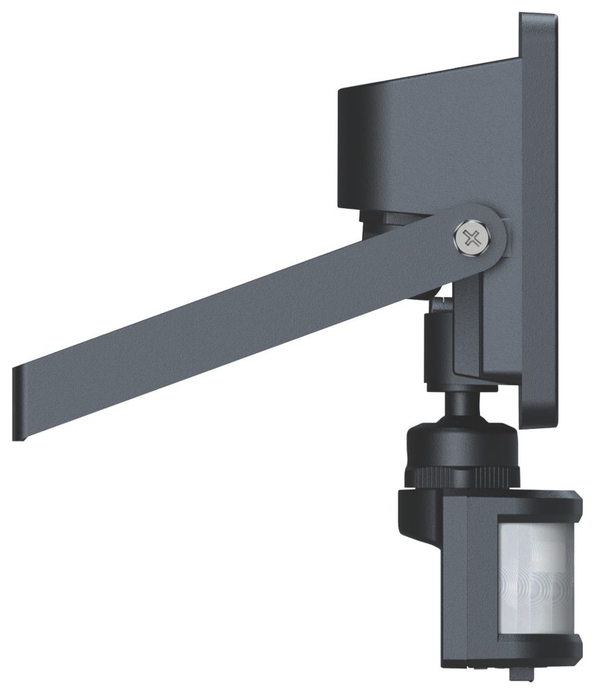 LAP Weyburn Outdoor LED Floodlight With PIR Sensor Black 20W 2000lm Screwfix