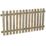 Forest Heavy Duty Picket  Fence Panels Natural Timber 6' x 3' Pack of 3