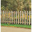 Forest Heavy Duty Picket  Fence Panel Natural Timber 6' x 3' Pack of 3