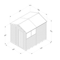 Forest Beckwood 6' x 7' 6" (Nominal) Apex Shiplap Timber Shed with Assembly