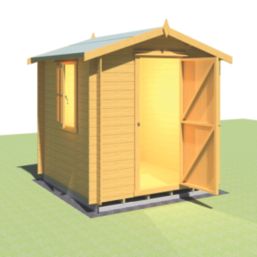 Shire Danbury 7' x 7' (Nominal) Apex Timber Log Cabin