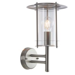 Saxby York Outdoor Wall Light Brushed Stainless Steel