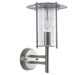 Saxby York Outdoor Wall Light Brushed Stainless Steel