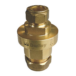 Thomas Dudley Ltd DN15 Brass Compression Reducing Pipe Interrupter 22mm x 15mm