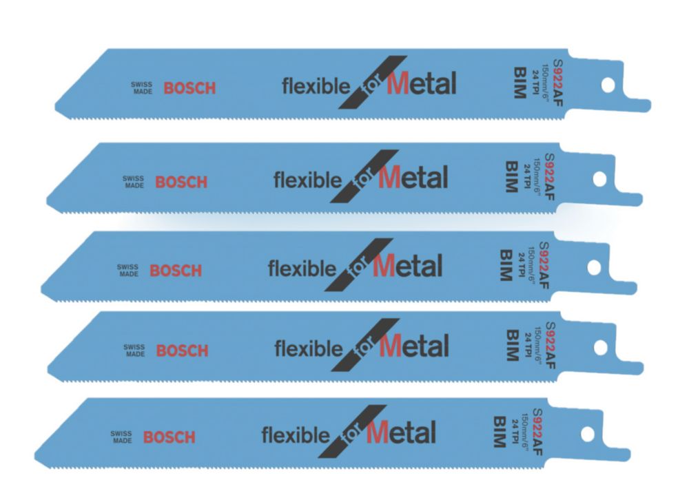 5 PACK 230mm Bi-Metal Reciprocating Saw Blade - 18 TPI - Milled Side Set Teeth - 6