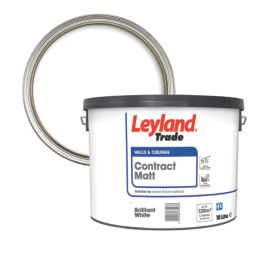 Leyland Trade Contract 10Ltr Brilliant White Matt Emulsion  Paint