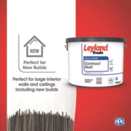 Leyland Trade Contract 10Ltr Brilliant White Matt Emulsion  Paint