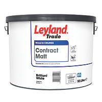 Leyland Trade Contract Matt Emulsion Paint Brilliant White 10Ltr
