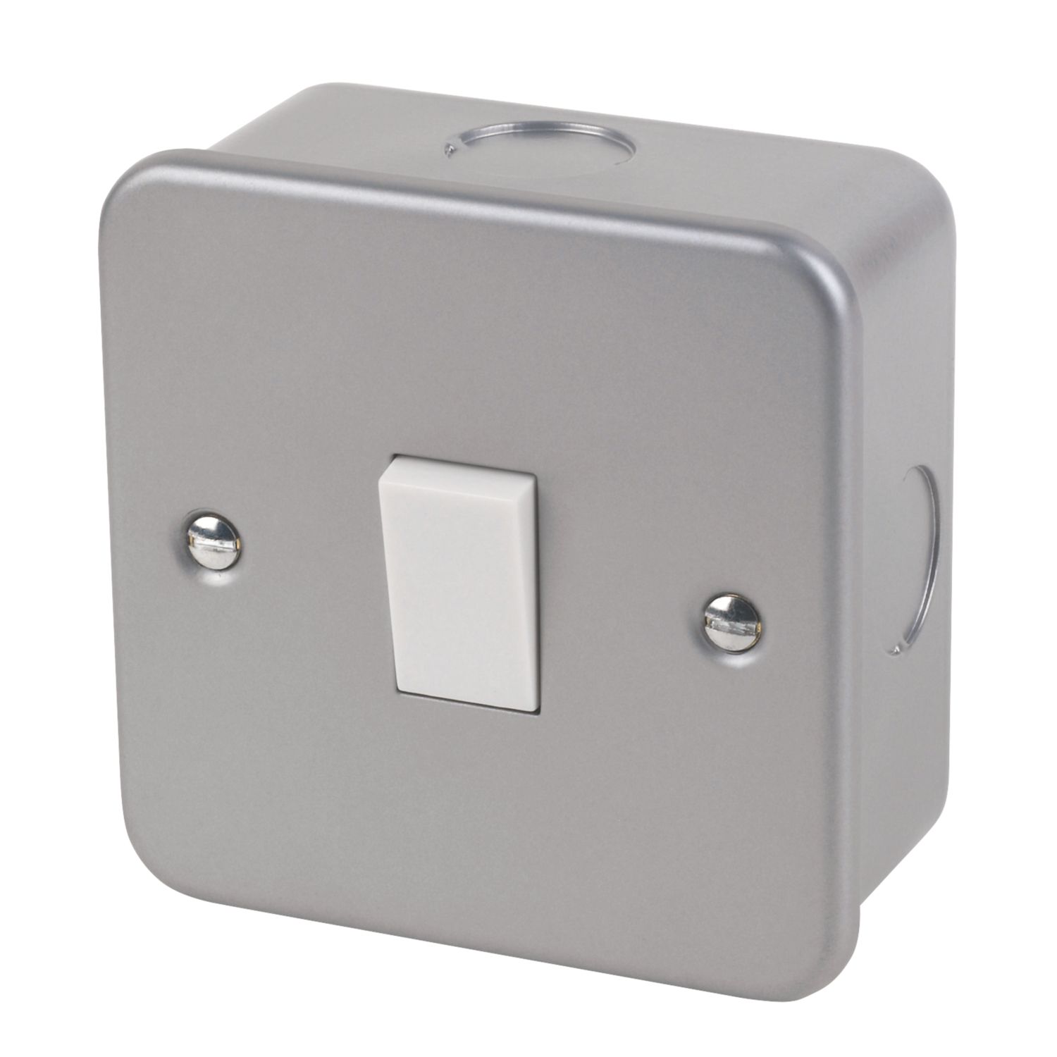 Essentials 10AX 1-Gang 2-Way Metal Clad Switch with White Inserts (33685)