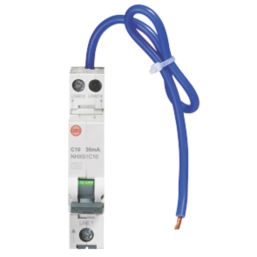 Wylex  10A 30mA Type A DP C Curve  Bidirectional Mini RCBO