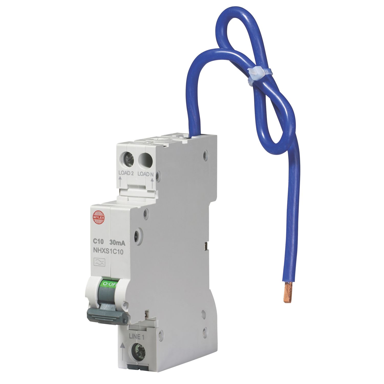 Wylex 10A 30mA Type A DP C Curve Mini RCBO (3368X)