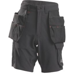 Hard Yakka Toughmaxx Lite Holster Stretch Work Shorts Black 30" W