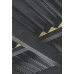 Radmat Building Materials Eco 93/35 Corrugated PVC Roof Sheet Black 2000mm x 1.2mm x 875mm 5 Pack