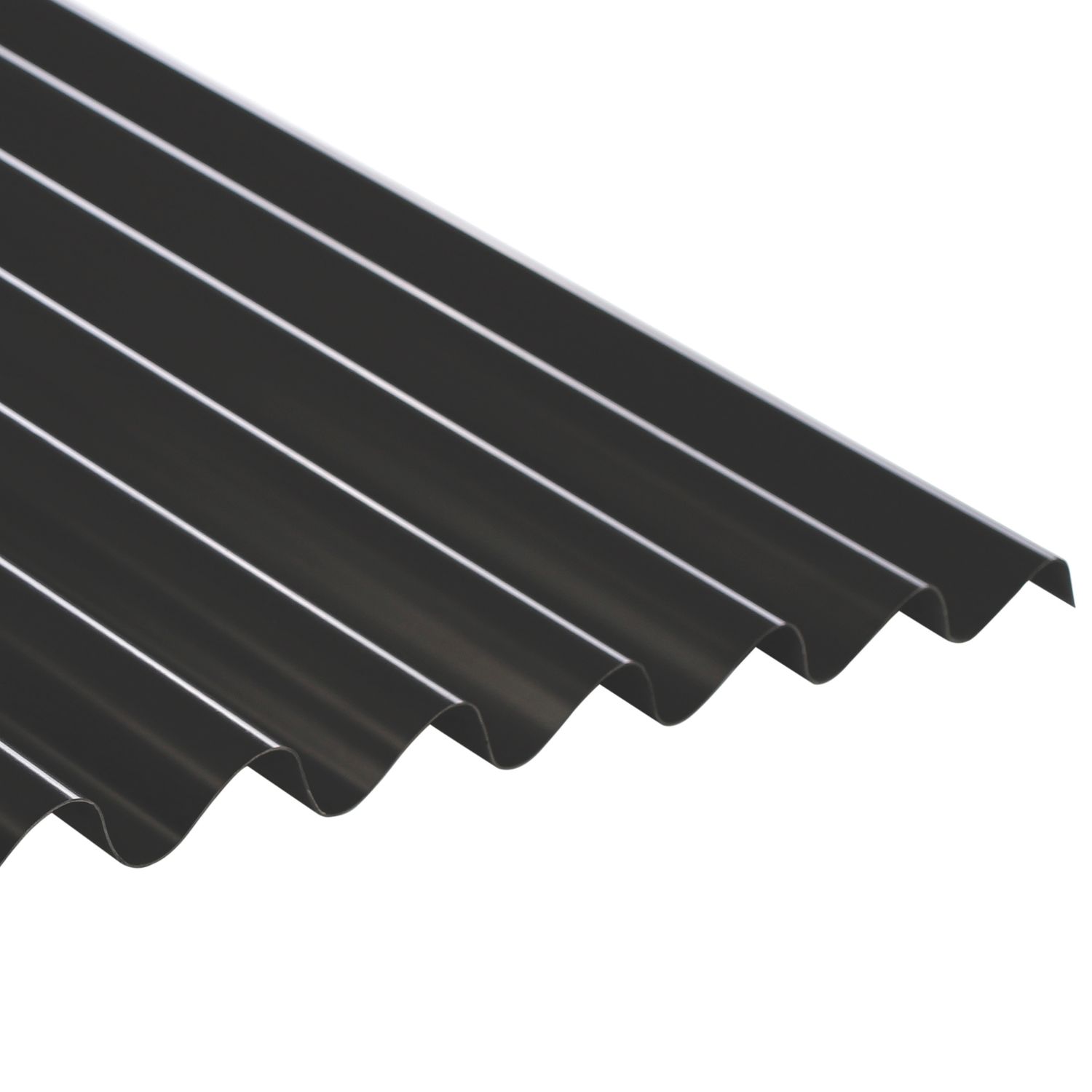 Radmat Building Materials Eco 93/35 Corrugated PVC Roof Sheet Black 2000mm x 1.2mm x 875mm (336CY)