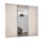 Spacepro Classic 3-Door Sliding Wardrobe Door Kit Cashmere Frame Cashmere / Mirror Panel 1760mm x 2260mm