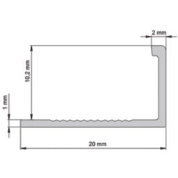 Diall 10mm Straight Aluminium Tile Trim Chrome 2.5m