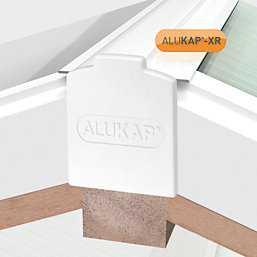 ALUKAP-XR White 0-100mm Glazing Hip Bar with Gasket 2400mm x 80mm