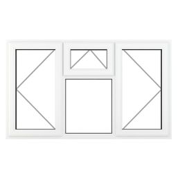 Crystal  Top, Left & Right-Hand Opening Clear Triple-Glazed Casement White uPVC Window 1770mm x 965mm