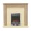 Be Modern Elanwood Electric Suite with Bayden Inset Fire Oak-Effect 1210mm x 330mm x 1123mm
