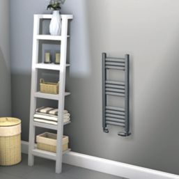 Towelrads 800mm x 300mm 699BTU Black Flat Designer Towel Radiator