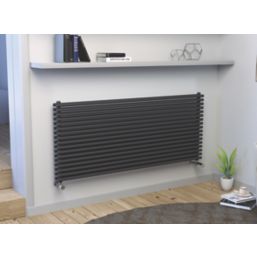 Ximax Gamba 610mm x 1400mm 5137BTU Anthracite Horizontal Designer Radiator