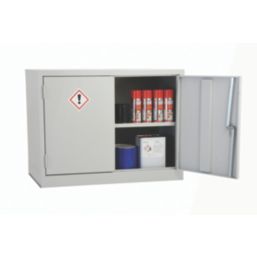 Barton  1-Shelf COSHH Cabinet  Grey 915mm x 457mm x 711mm