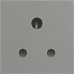 British General EM5ASG 5A Unswitched Modular Round Pin Socket Grey