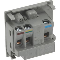 British General EM5ASG 5A Unswitched Modular Round Pin Socket Grey