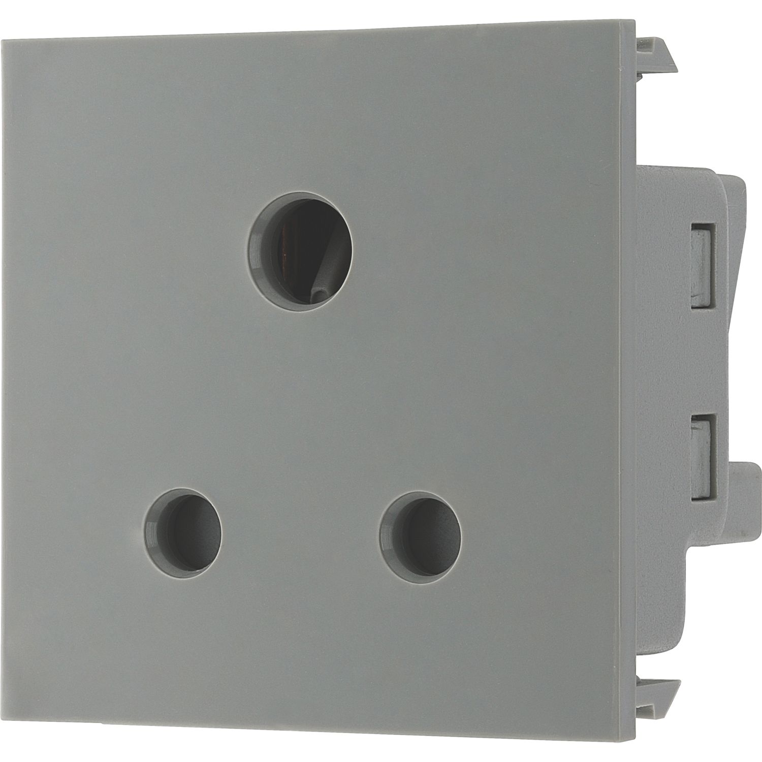 British General EM5ASG 5A Unswitched Modular Round Pin Socket Grey (336XF)