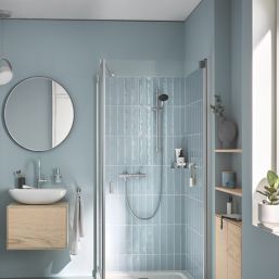 Grohe Precision Start HP Rear-Fed Exposed Chrome Thermostatic Shower Mixer Set