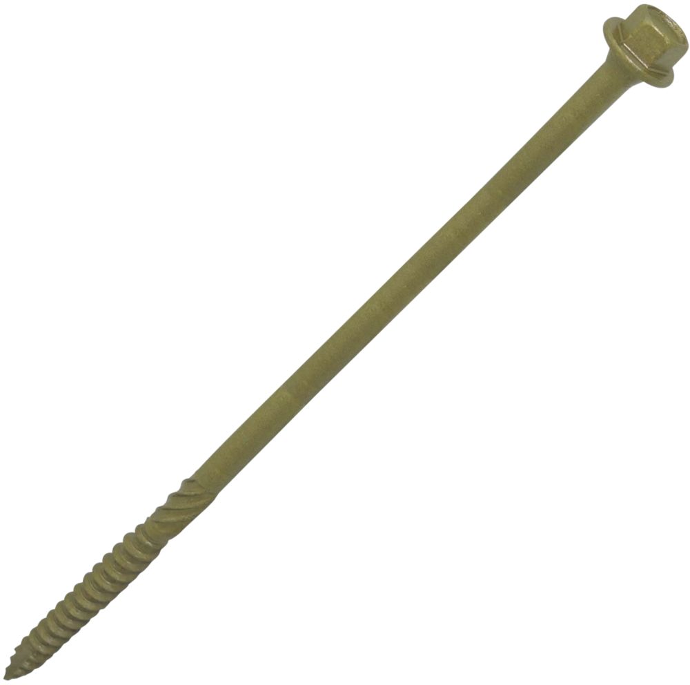 TimbaScrew Hex Flange ThreadCutting Timber Screws 6.7mm x 100mm 50