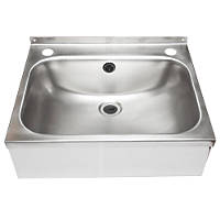 Franke WB18 1 Bowl Stainless Steel Wall-Hung Washbasin & Waste Pack 457 x 357mm
