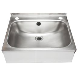 1 Bowl Stainless Steel Wall-Hung Washbasin & Waste Pack 457mm x 357mm