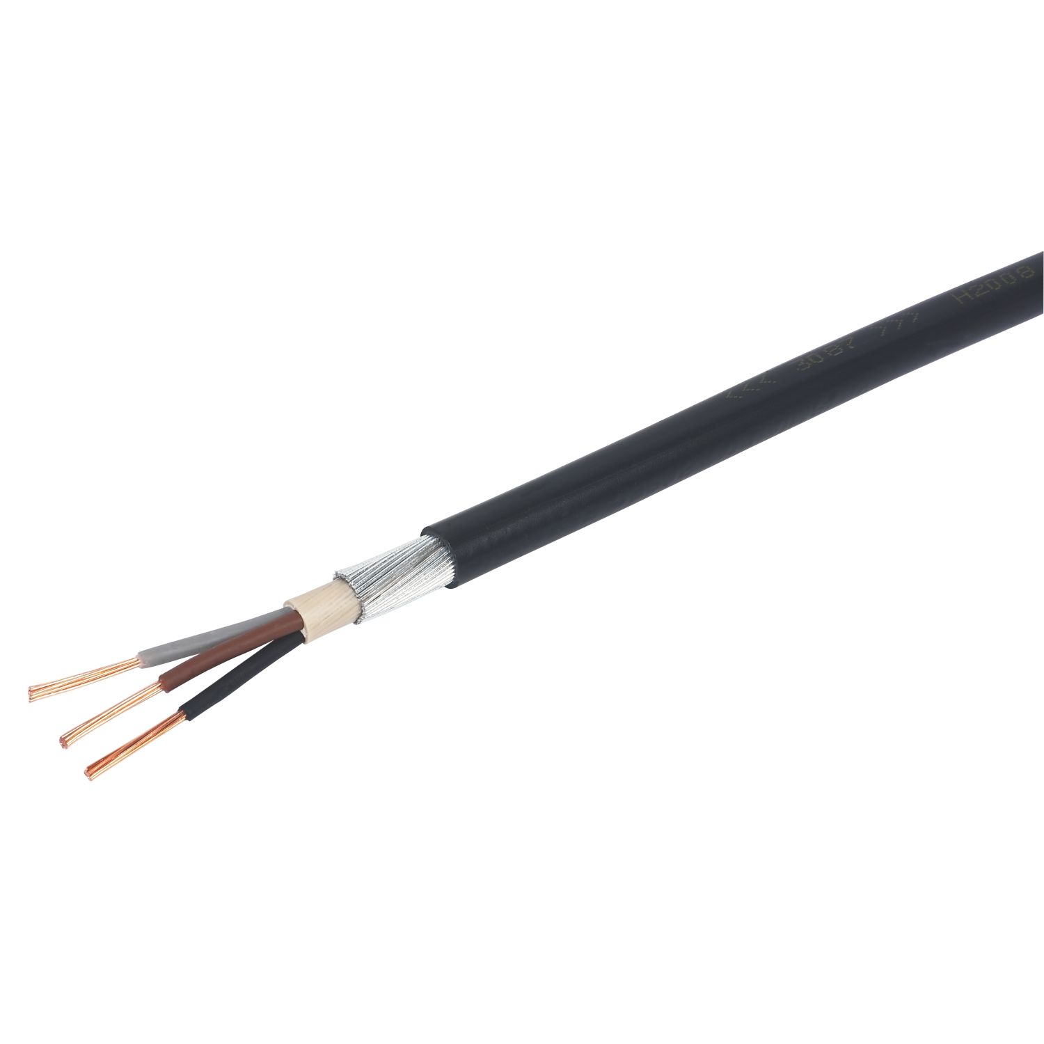 Prysmian 6943X Black 3-Core 2.5mm² Armoured Cable 10m Coil (33784)