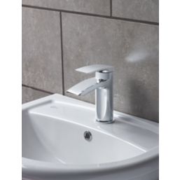 Wye Chrome 150mm Cloakroom Lever Mono Basin Mixer Tap  With Clicker Waste