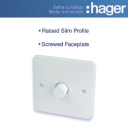 Hager WMDRP1KIT 1-Gang Modular Dimmer Switch White